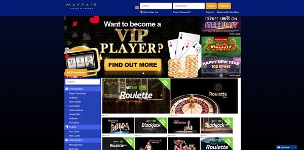 Mayfair Casino Roulette Review